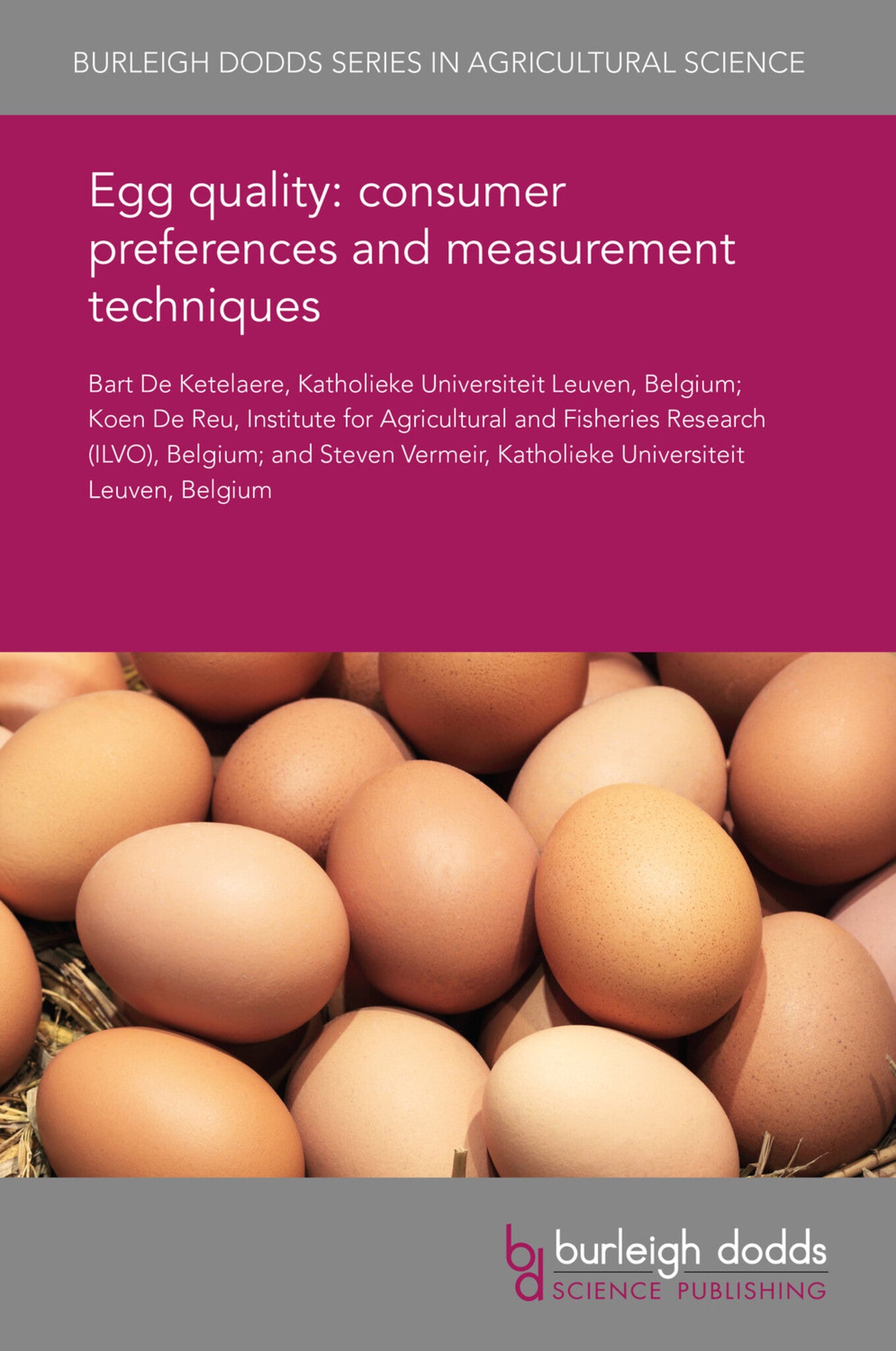 Cover image for Egg quality: consumer preferences and measurement techniques ISBN 9781838790868